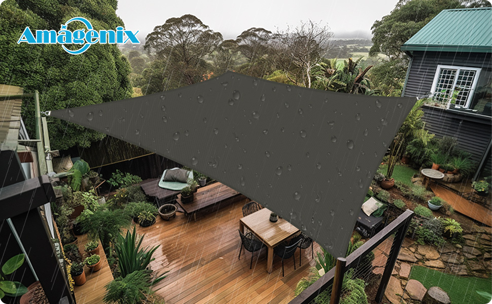 Amagenix Sun Shade Sails Canopy Waterproof, Sand Rectangle
