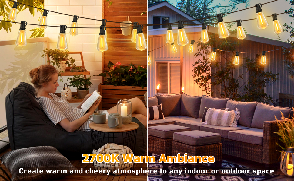 outdoor string lights waterproof