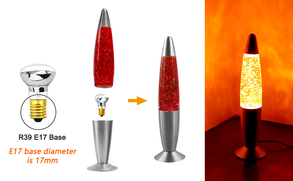 ZHZHLED Lava Lamp Bulb 40 Watt R39 E17 Base Replacement Bulbs for Lava