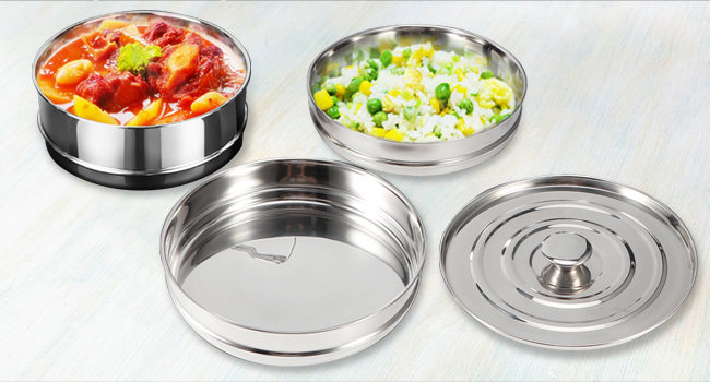 Steamer Pot, Stackable 3 Tier Stainless Steel Steamer Cooker Pot Set Stackable Steamer Insert Pans, Pot in Pot Cooking Baking Food Steamer Cook Food Pressure Pot Accessories for Cooking 16 3 Tier Multi Tier Layer Stainless Steel Steamer Pot For Cooking With Stackable Pan Insert