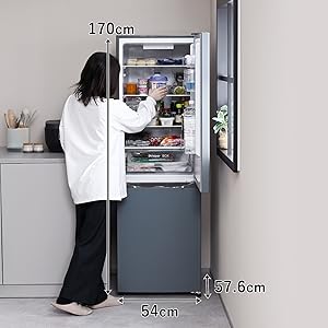 Amazon | [山善] 冷蔵庫 幅54㎝ 右開き 231L ZFR-F230(MG