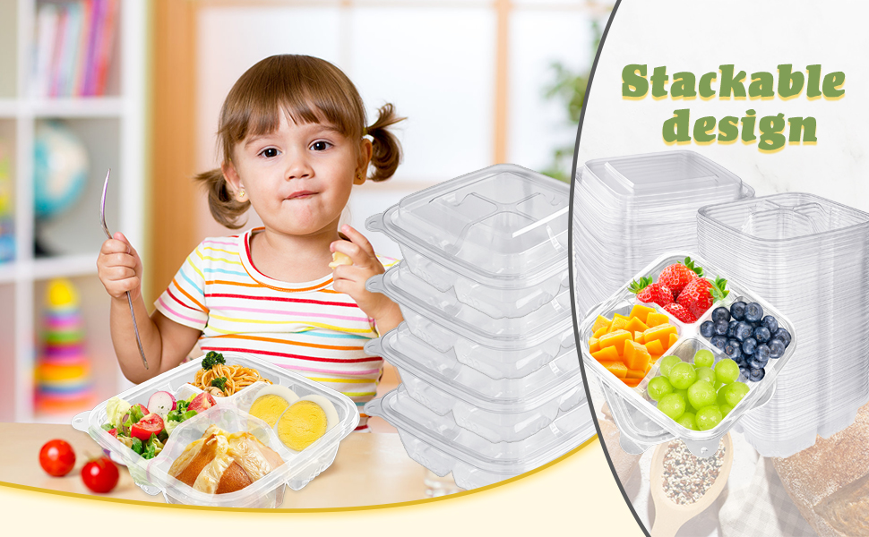 50 Pcs Bento Snack Containers5