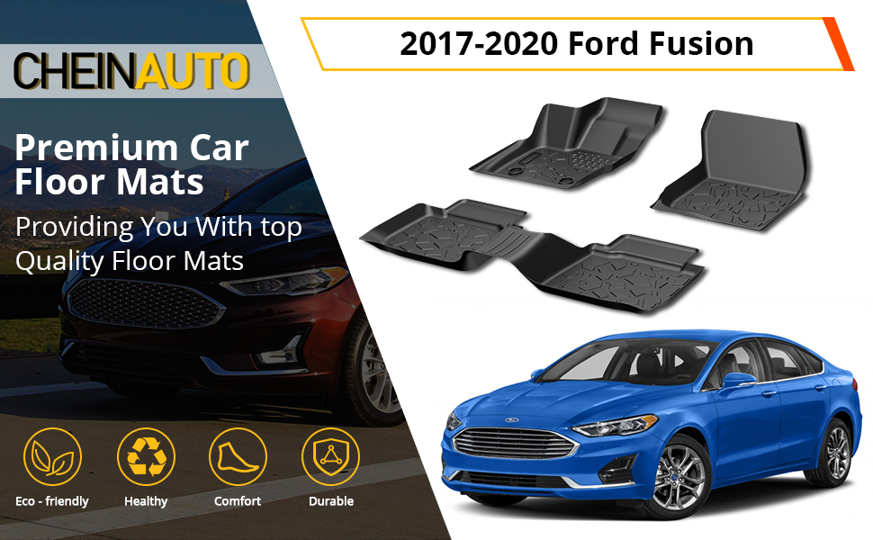 CHEINAUTO Floor Mats for Ford Fusion, Custom Fit Floor Liners for 20172020 Fusion