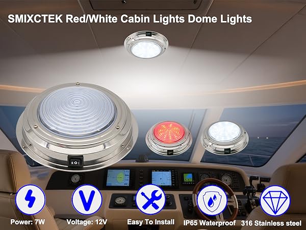 Amazon.com: SMIXCTEK Marine Boat Dome Light, Dual Color 7