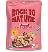 Back to Nature Granola Cereal - Gluten Free, Non-GMO, Plant Based Snacks made with Whole Grain Ro...
