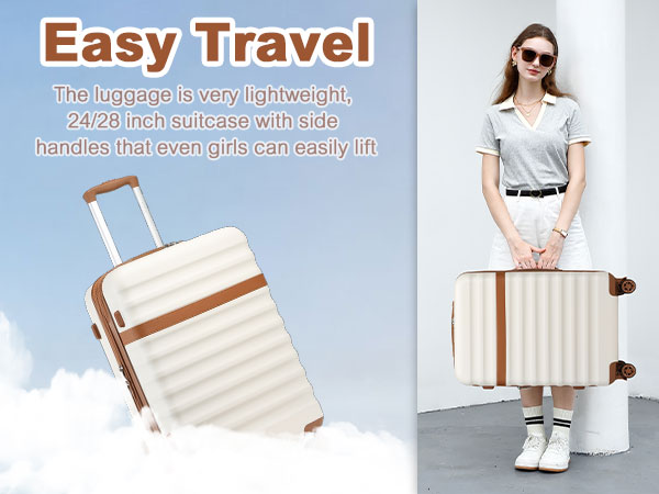 Canon - ココア Amazon.com | Kono Expandable 28 Inch Large Checked Luggage