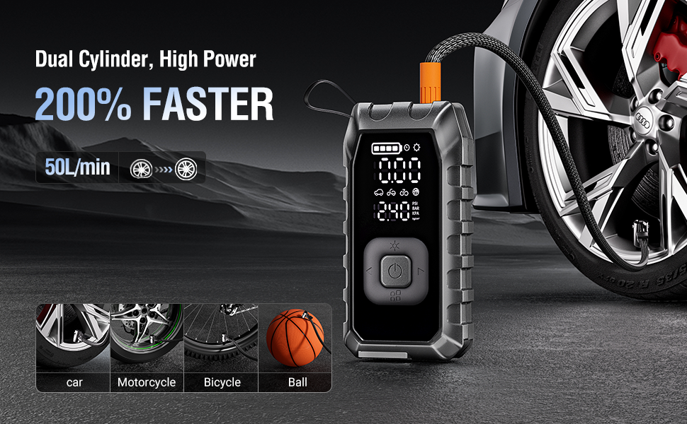 Tire Inflator Portable Air Compressor