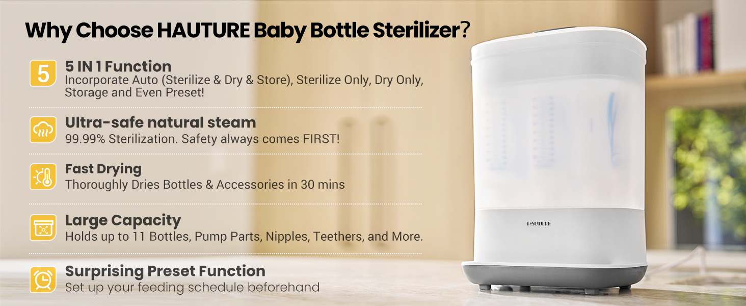 baby bottle sterilizer and dryer