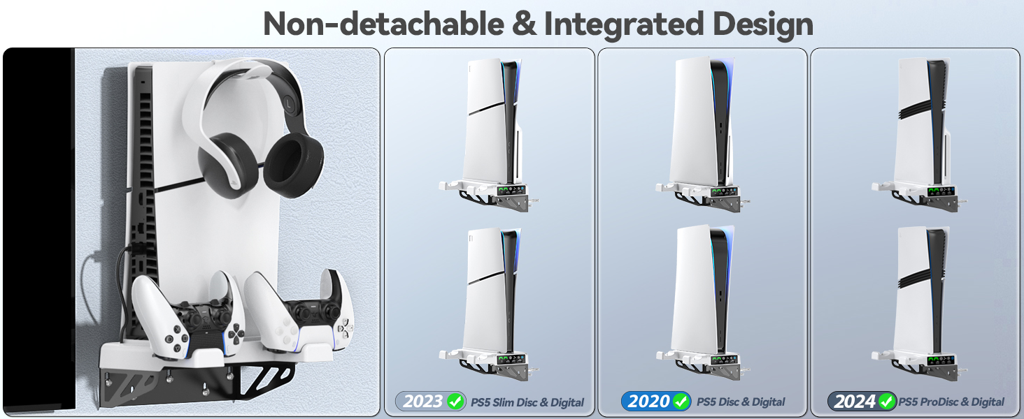 ps5 slim wall mount with cooling fan