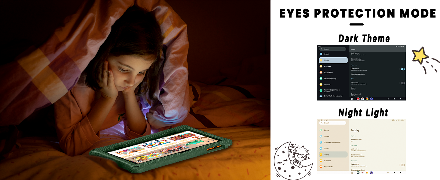 kids tablet with eyes protection