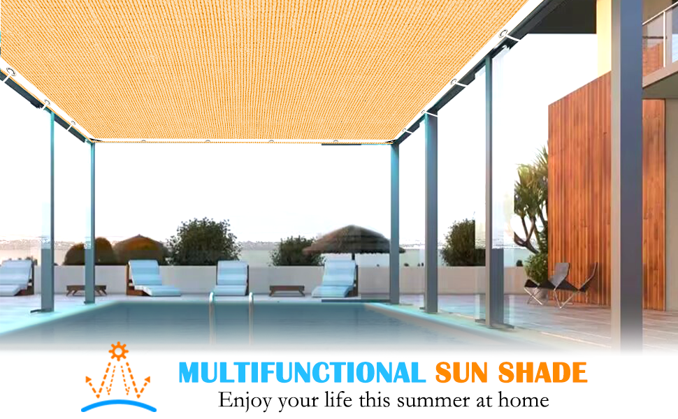 Kestnsee Outdoor Sun Shade Cloth, Pergola Patio Backyard