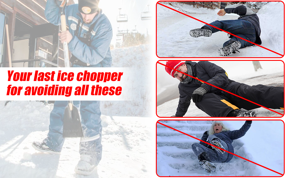 Snow Ice Chopper for Driveway and Sidewalk, Heavy Duty