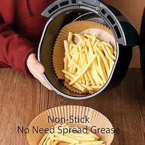 Air Fryer Disposable Paper Liner 8 inch 9 inch 10 inch Air Fryer Liner parchment paper square sheets