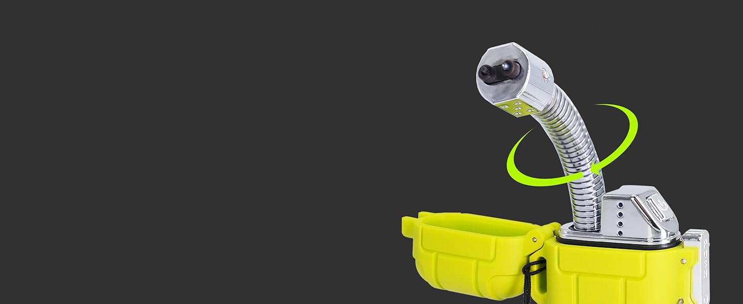 retractable neck lighter