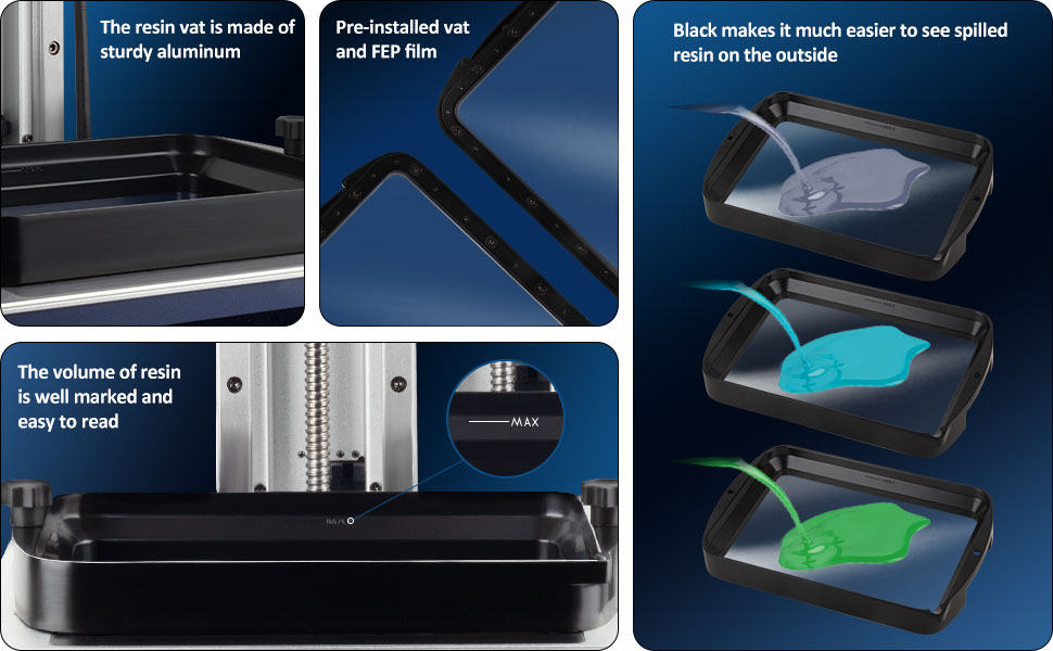 Amazon.com: Anycubic MONO X Resin Vat Aluminium UV Resin