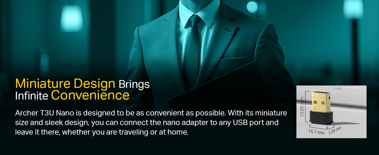 Archer T3U Nano AC1300 Nano Wireless MU-MIMO USB Adapter