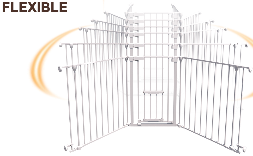8029" Extra Wide Baby Gate with Cat Door 32.28” Tall,Baby