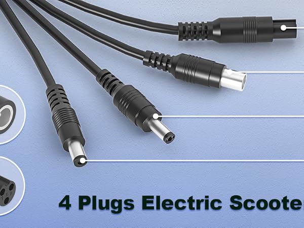 42V 2A Electric Scooter 4 Plugs Charger
