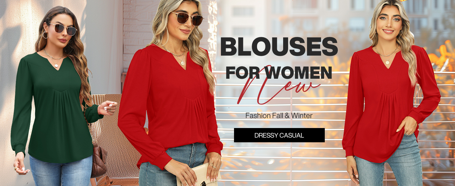 blouses for women dressy casual fall tops for women 2024
