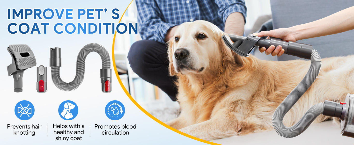 KEEPOW Groom Tool for Dyson Vacuum,Dog Pet Animal Groom Brush