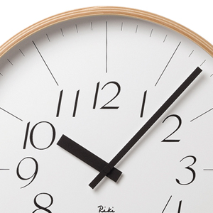 リキ 掛け時計 アナログ 電波時計 天然色木地 RC WR08-27 ベージュ RIKI CLOCK RC リキ クロック アールシー - DESIGN OBJECTS - レムノス
