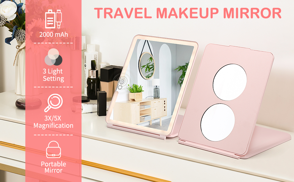 travel makeup vanity mirror led mirror for bathroom led mirrors travel makeup mirror
