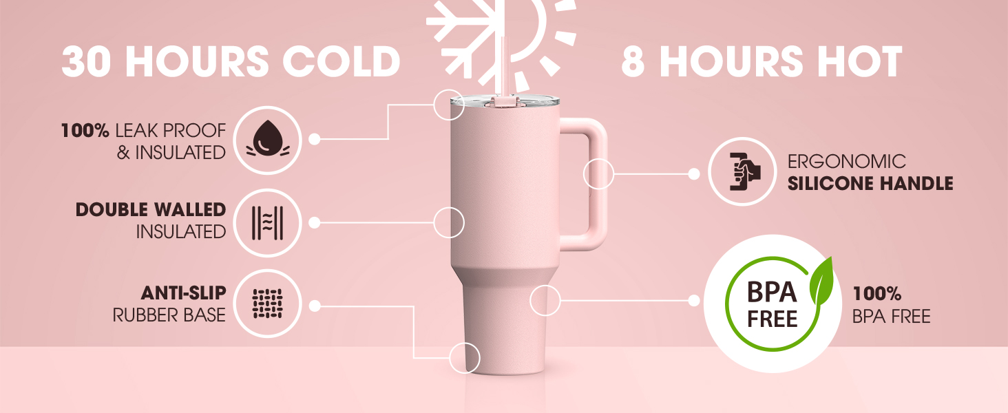 40oz bottle with straw leak proof coffee travel mug travel cup with straw double walled tumblers 