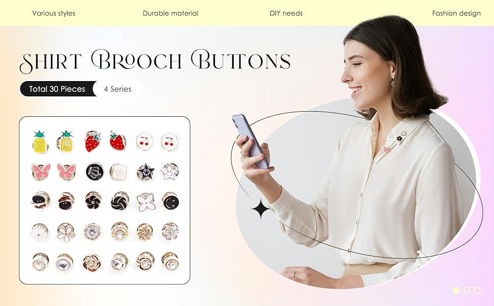 【Llife】BOTTON BROOCH Stunning gold plated vintage look retro wolf collar chain