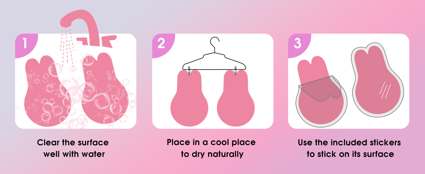 VBT Invisible Sticky Bra, Push Up Adhesive Bras for