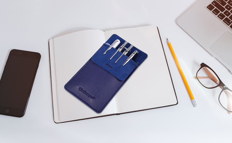 Wisdompro Pocket Protector, 3 Pack PU Leather Heavy Duty