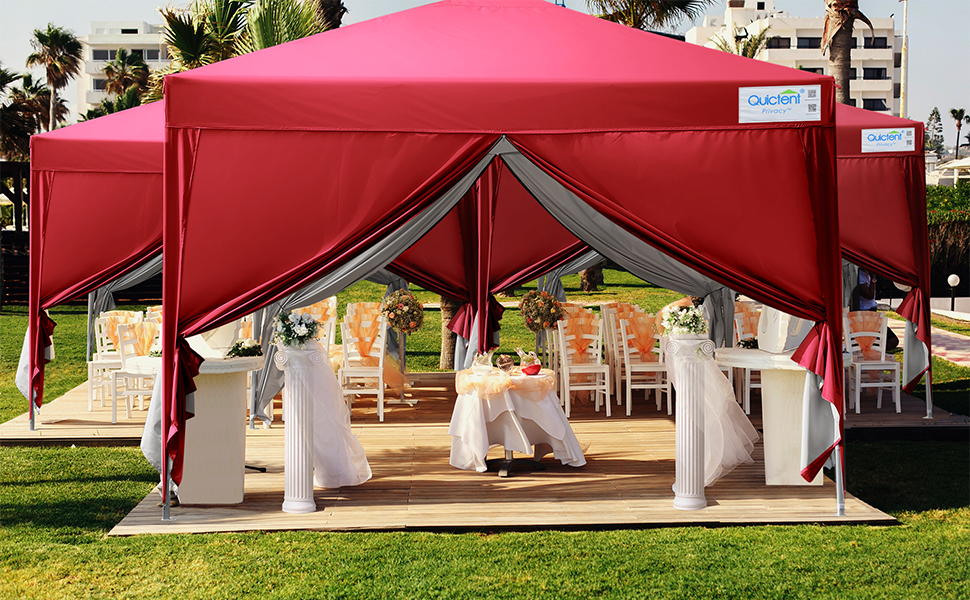 Quictent Privacy 10x10ft Pop up Canopy Tent with Removable Sidewalls