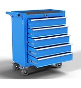 OAKANDO 5-Drawer Metal Rolling Tool Chest with Wheels,Tool Storage Cabinet with Locking System，To...