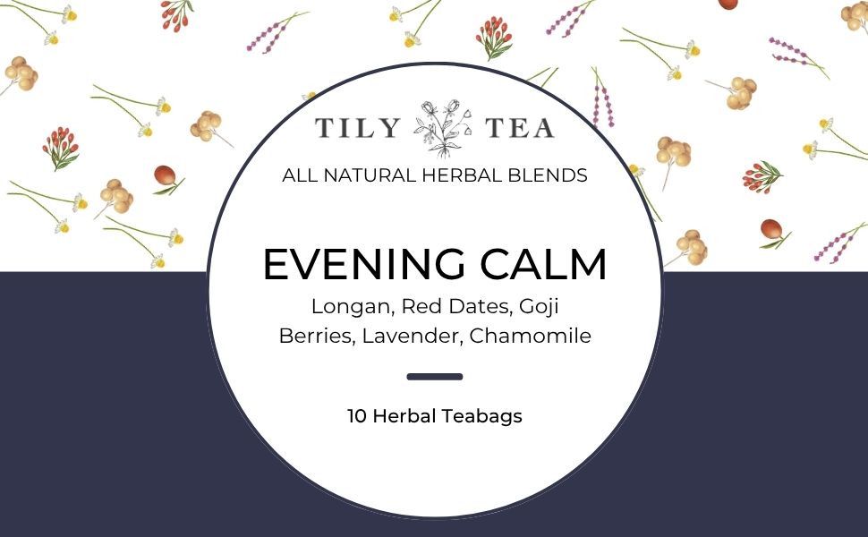 Tily Tea Sleepytime Evening Calm Tea Blend to support your evening routine