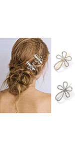 flower hair clips