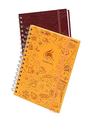 Clever Fox Recipe Book Spiral U2013 Make Your Own Family Cookbook U2013 Blank Recipe Notebook Organizer U2013 Empty Cooking Journal To Write In Recipes U2013 Medium