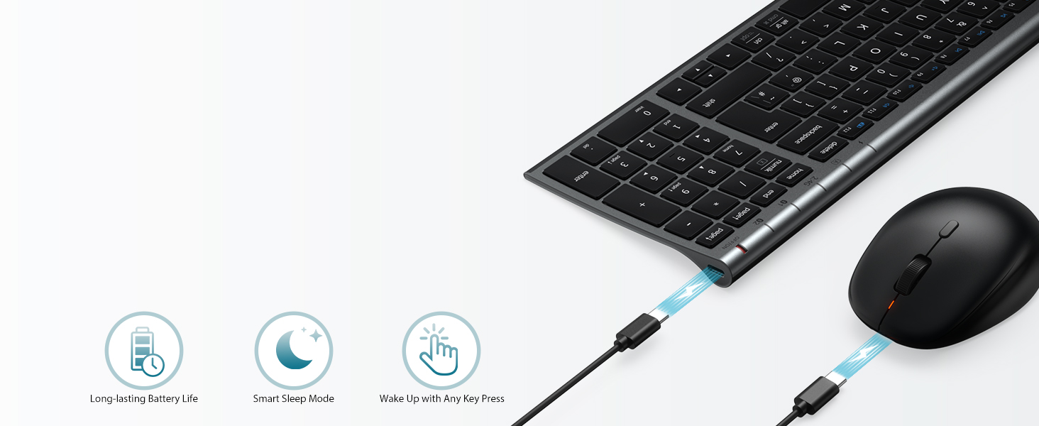 Wireless Keyboard and Mouse Set