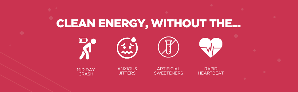 Clean Energy without the mid day crash, anxious jitters, artificial sweetners, rapid heart beat