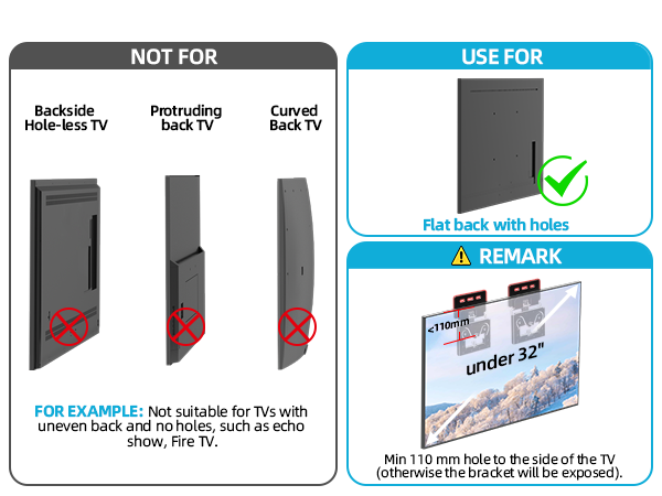 flush tv wall mount 65 inch