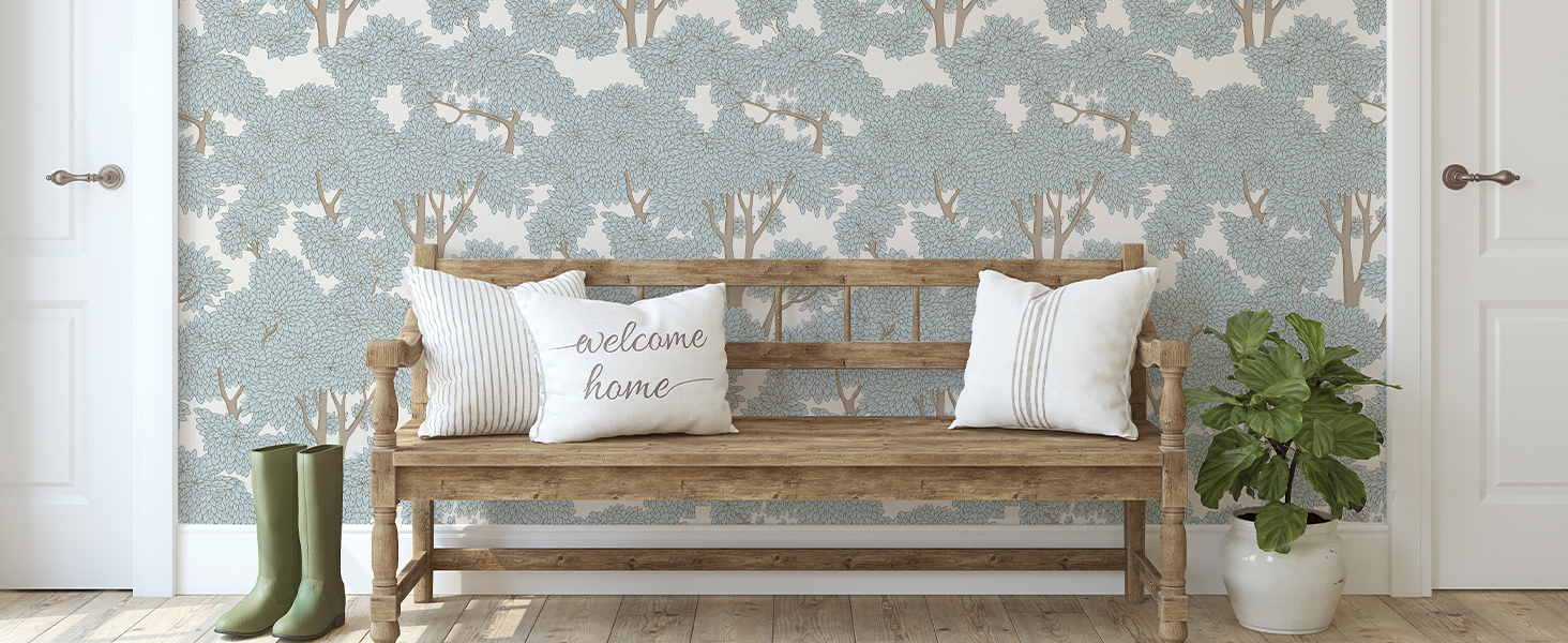 tree peel and stick wallpaper