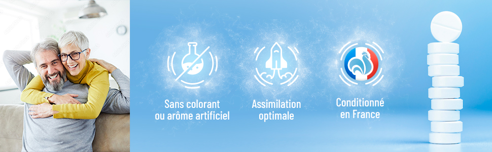 MSM - Sans colorant ou arôme artificiel -Assimilation optimale -Conditionné en France