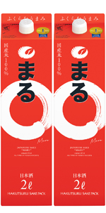 まる　2ℓ   12本 2CS] Hakutsuru Sake Pack Maru 2L × 12 packs