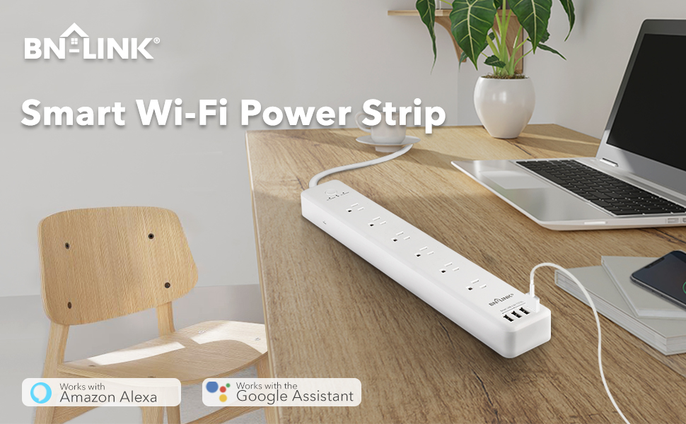 BNLINK Smart Power Strip Works with Alexa & Google Home, Surge
