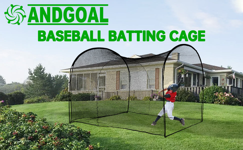 ANDGOAL Batting Cage, 13FT Baseball & Softball Batting