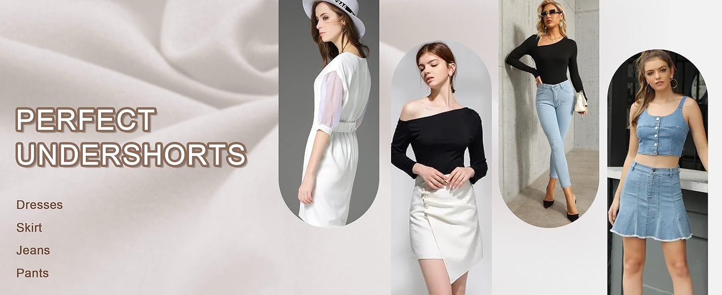 Lace Slip Shorts for Under Dresses Women Smooth Anti-chafing Boyshorts