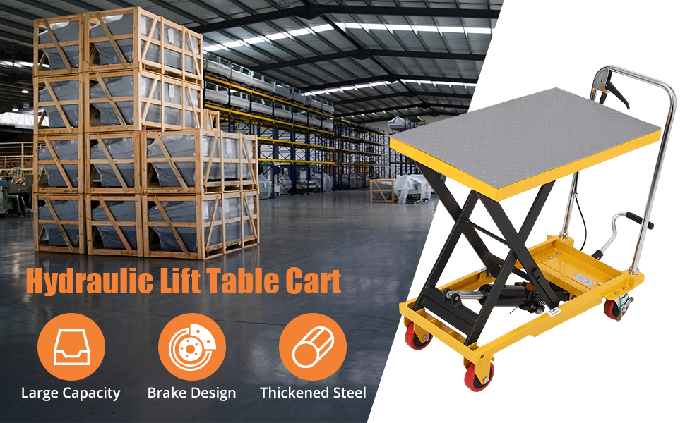 Carrello del tavolo di sollevamento idraulico