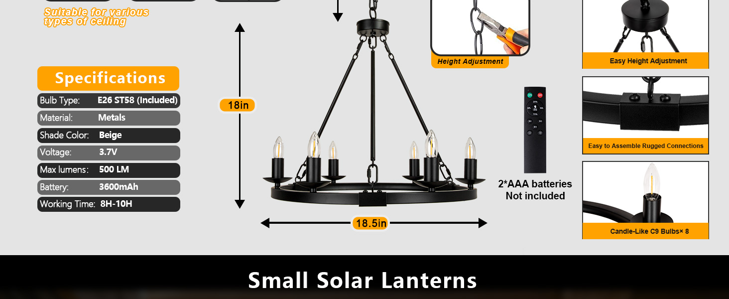 solar chandelier for gazebo