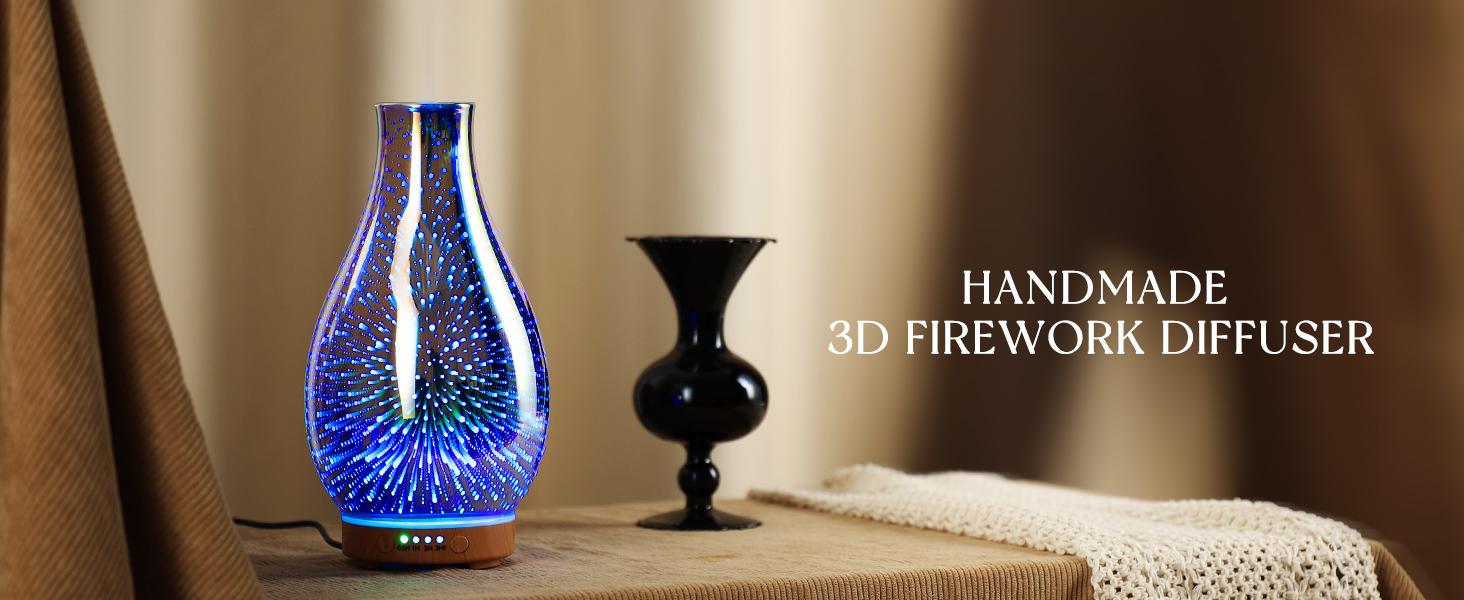 Essential Oil Diffuser Glass Color Changing Aroma Air Diffusers
