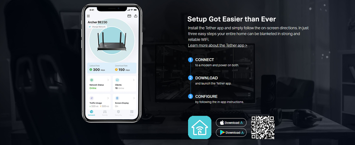 Archer BE230 BE3600 Dual-Band Wi-Fi 7 Router