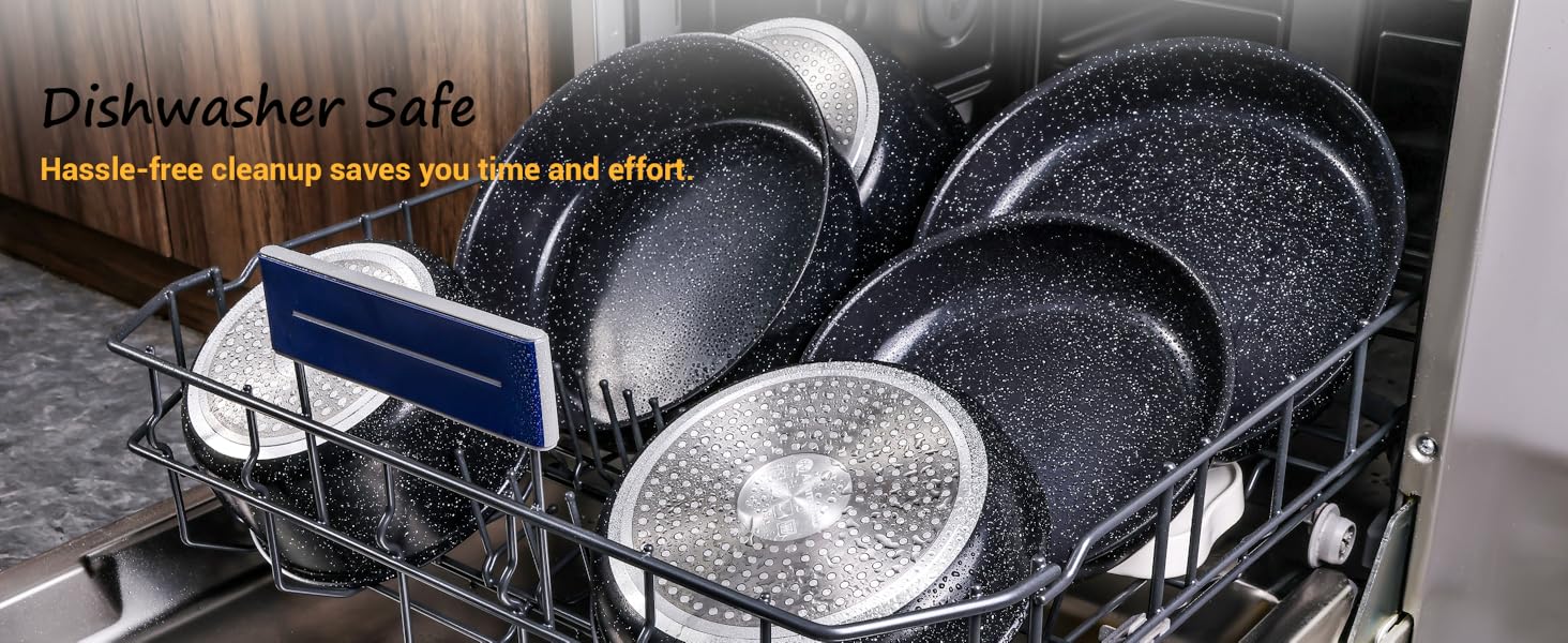 pots and pans set non stick dishwasher safe