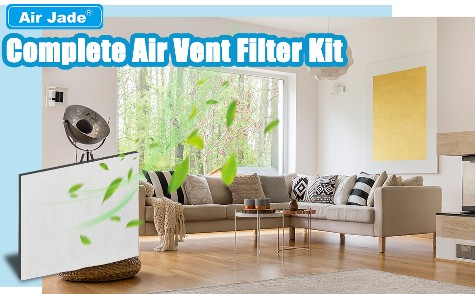 Air Jade Complete Air Vent Filters Kit, 90 x 20 inches Electrostatic